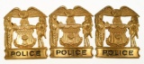 (3) Obsolete Chicago Police Hat Badges