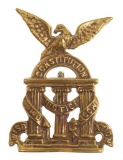 Georgia Cross Belt Plate Brass Emblem