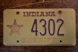 Obsolete Indiana Sheriffs Department License Plate