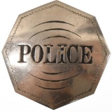 Unusual Obsolete Octagon Police Badge