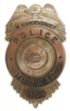 Named Obsolete Muncie Indiana Police Badge