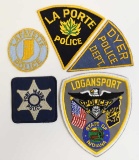 (5) Mixed Indiana Police Shoulder Patches