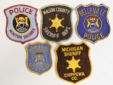 (5) Mixed Michigan Police Shoulder Patches