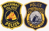 Pair Of Vintage Michigan Police Shoulder Patches