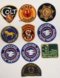 (10) Mixed Firearm Related Shoulder Patches