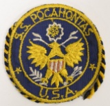 Scarce S.S. Pocahontas USA Ship Patch