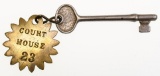 Victorian Court House Skeleton Key With Fob