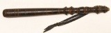 Vintage Leather Wrapped Weighted Police Baton Club