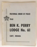 1968 Gary Indiana FOP Lodge No. 61 Yearbook