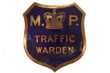 Enameled London Bobby Metropolitan Police Badge
