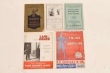Lot Of 5 Early Police Equipment Catalogues
