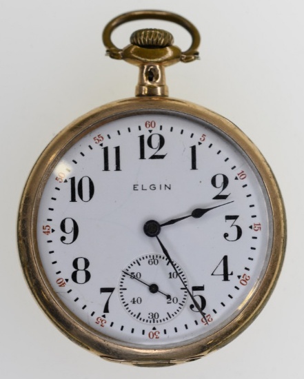 1900 Elgin 15 Jewel Model 7 Open Face Pocket Watch