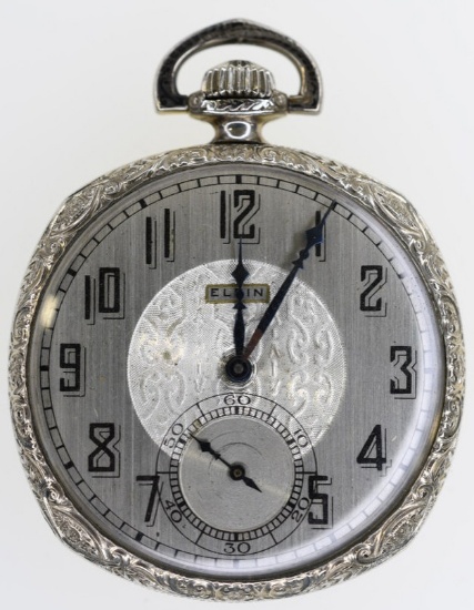 1912 Elgin 7 Jewel Open Face Pocket Watch