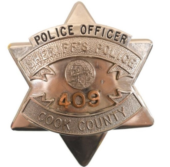 Cook County Illinois Sheriffs Police Officer Badge