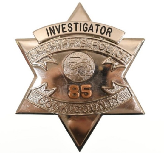 Cook County Sheriffs Police Investigator Badge