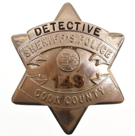 Early Cook County Sheriffs Police Detective Badge