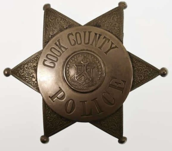 Early Obsolete Cook County Illinois Police Badge