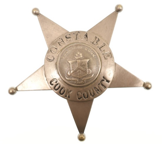 Obsolete Cook County Illinois Constable Badge