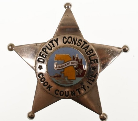 Obsolete Cook Co. ILL Deputy Constable Badge