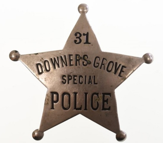 Early Downers Grove ILL. Special Police Badge