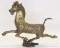 Vintage Chinese Ming Style Horse Brass Statue