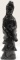 Vintage Kuan Yin Black Jade Statue