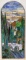 Arch Top Castle Scene Stained Glass Panel