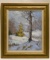 Olif Pegg Winter Landscape Oil On Board