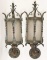 (2) Bronze Art Nouveau Exterior Light Fixtures