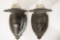 (2) Antique Copper Exterior Sconces With Arms