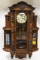 Large Victorian Wall Clock W/ Shelves