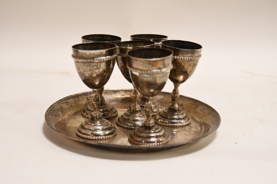 Taxco Sterling Silver Seven Piece Cordial Set