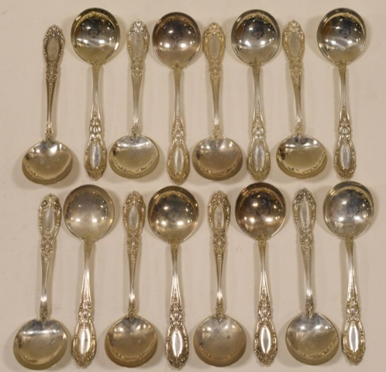 (16) Towle Sterling "King Edward" Soup Spoons