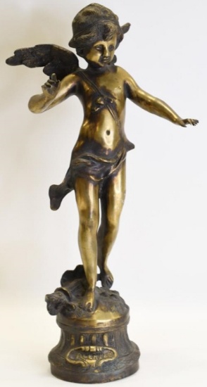 Vintage Brass Angel Statue