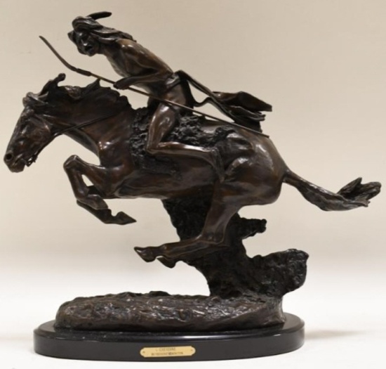 Frederic Remington "Cheyenne" Bronze Sculpture