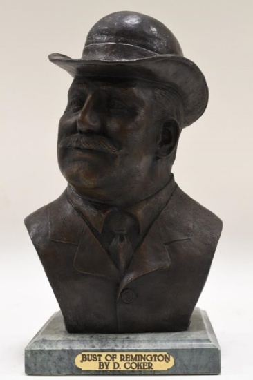D. Coker "Bust Of Remington" Bronze Bust