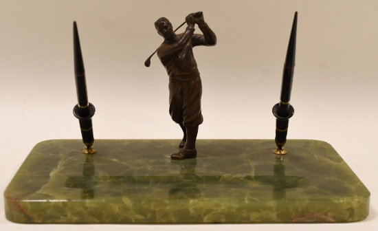 Sheaffers Bobby Jones Golfer Fountain Pen Desk Set