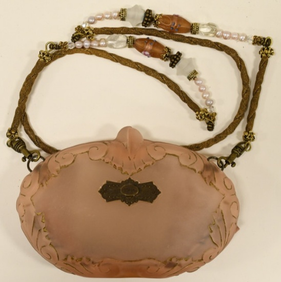 Maya Blush Rose Sculptured Resin Purse