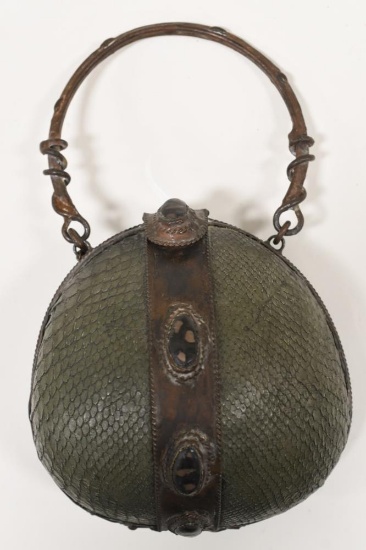 Maya Snakeskin Sculptured Resin Handbag
