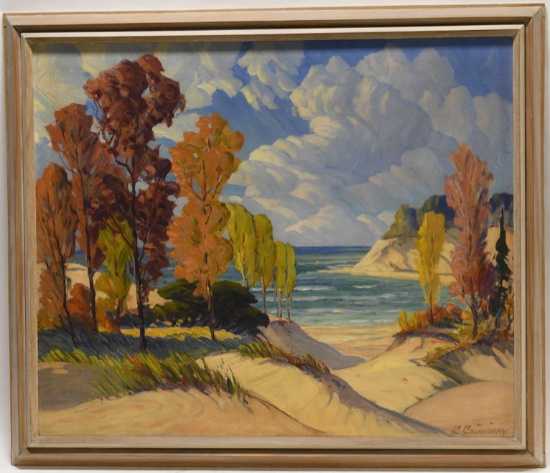 Lavergne Lounsbury Dunes Scene Oil Painting