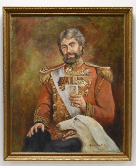 Signed British Royalty Oil On Canvas Portrait