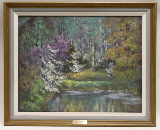 Olif Pegg Spring Landscape Oil On Board