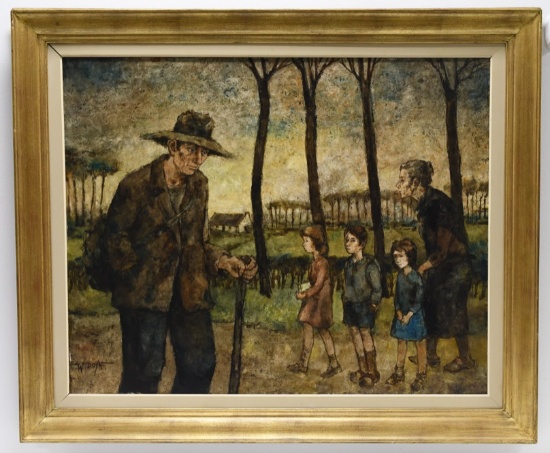 Willy Duyn "The Globetrotter" Oil On Board