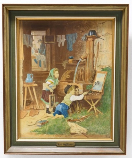 1879 Johann Georg Meyer von Bremen Watercolor
