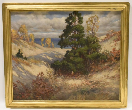 Joseph Tomanek Indiana Dunes Oil On Canvas
