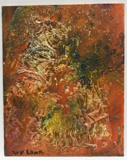 2010 Matt Lamb Acrylic & Foil On Canvas Painting