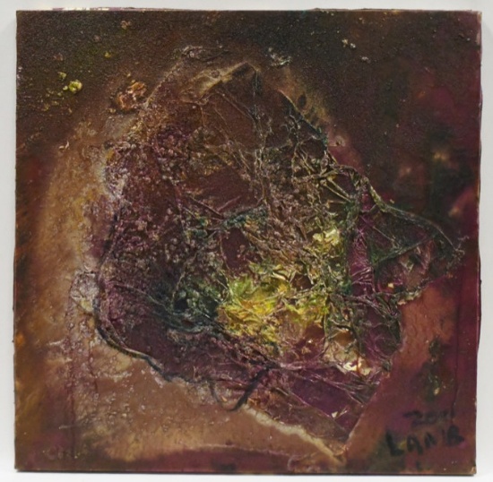 2010 Matt Lamb Acrylic & Foil On Canvas Painting