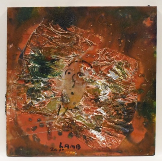 2010 Matt Lamb Acrylic & Foil On Canvas Painting