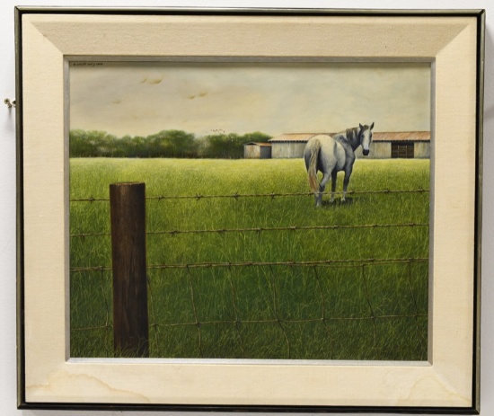 Wellington Waddy Ward Hand Tinted Horse Lithograph