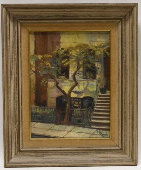 Mid Century Ralph Temple Oil On Canvas